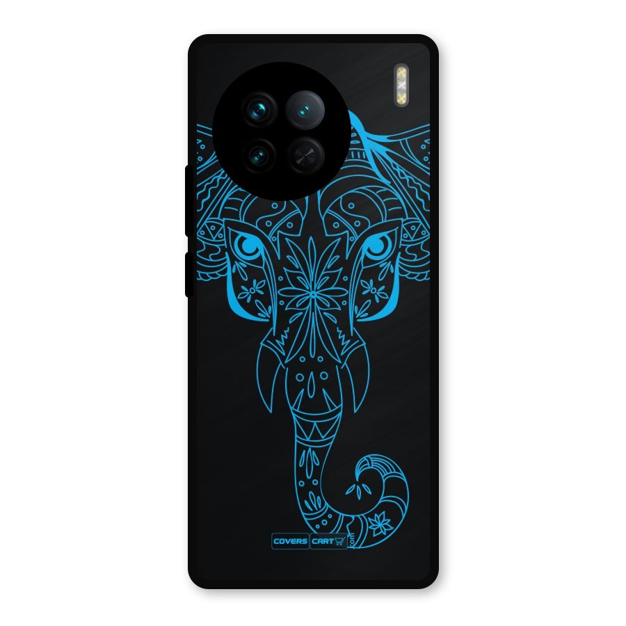 Blue Elephant Ethnic Metal Back Case for Vivo X90