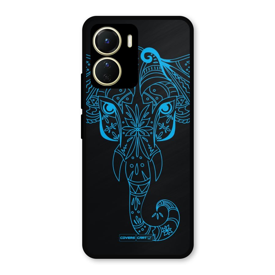 Blue Elephant Ethnic Metal Back Case for Vivo Y16