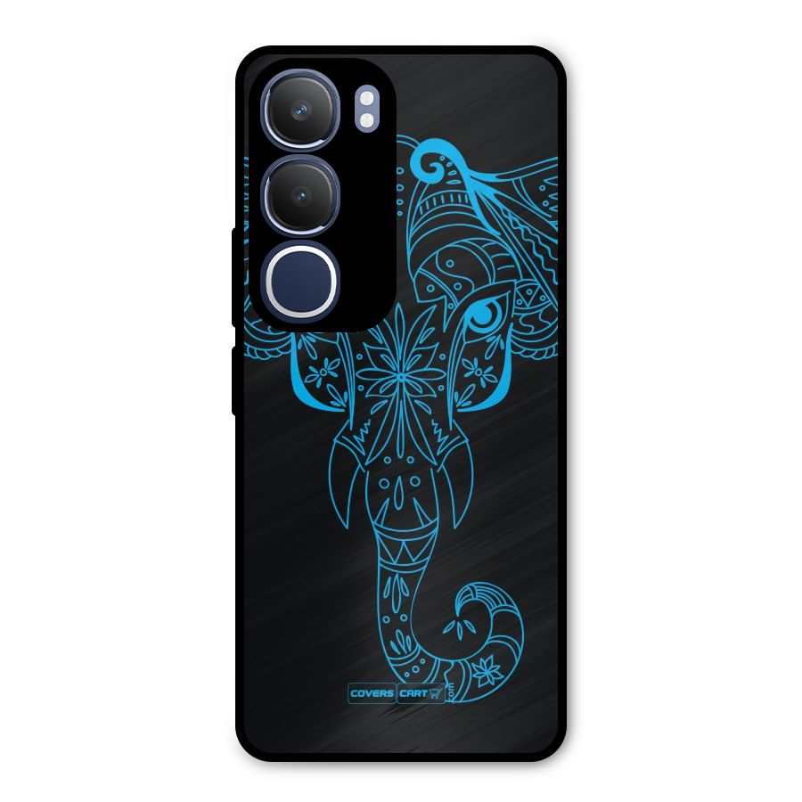 Blue Elephant Ethnic Metal Back Case for Vivo Y29