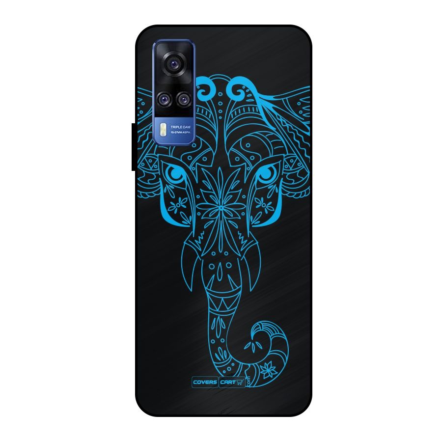 Blue Elephant Ethnic Metal Back Case for Vivo Y51