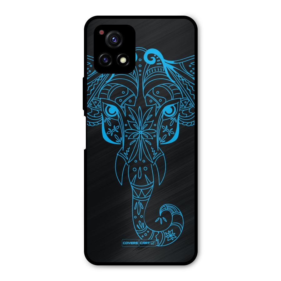 Blue Elephant Ethnic Metal Back Case for Vivo Y72 5G