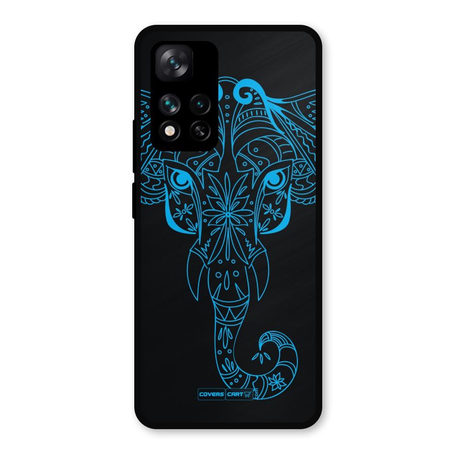 Blue Elephant Ethnic Metal Back Case for Xiaomi 11i Hypercharge 5G