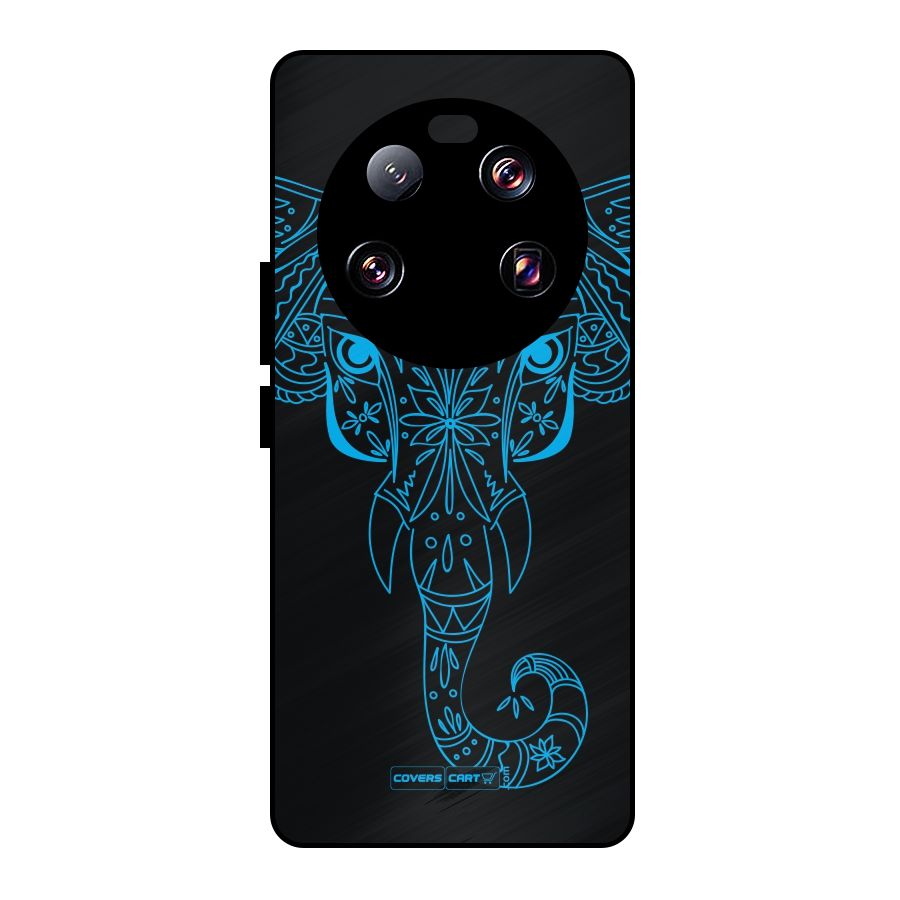 Blue Elephant Ethnic Metal Back Case for Xiaomi 13 Ultra