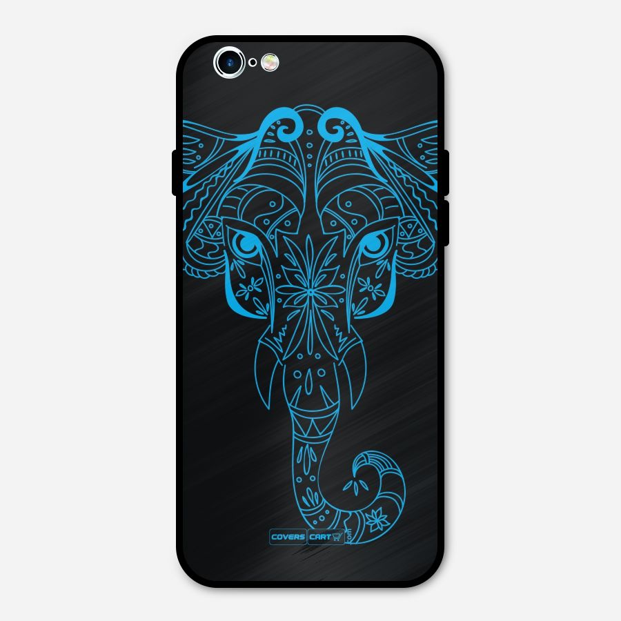 Blue Elephant Ethnic Metal Back Case for iPhone 6 6s