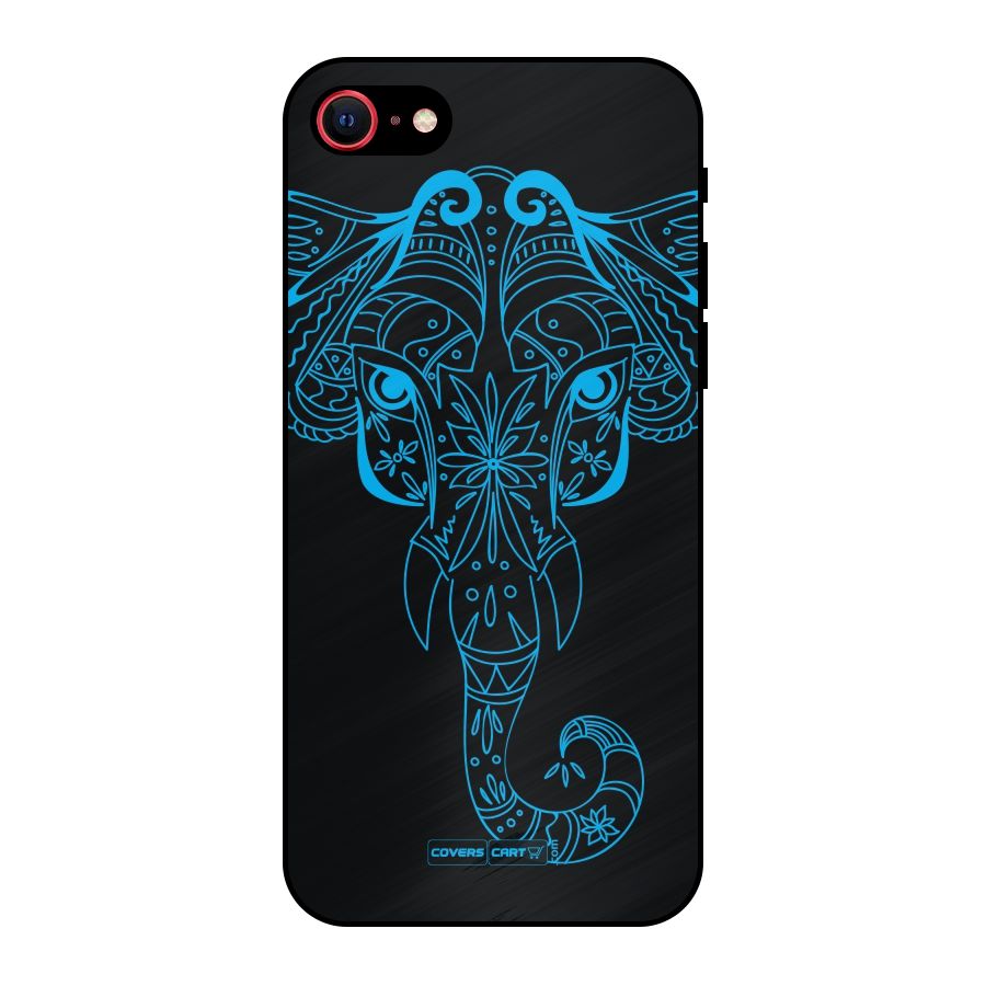 Blue Elephant Ethnic Metal Back Case for iPhone 7