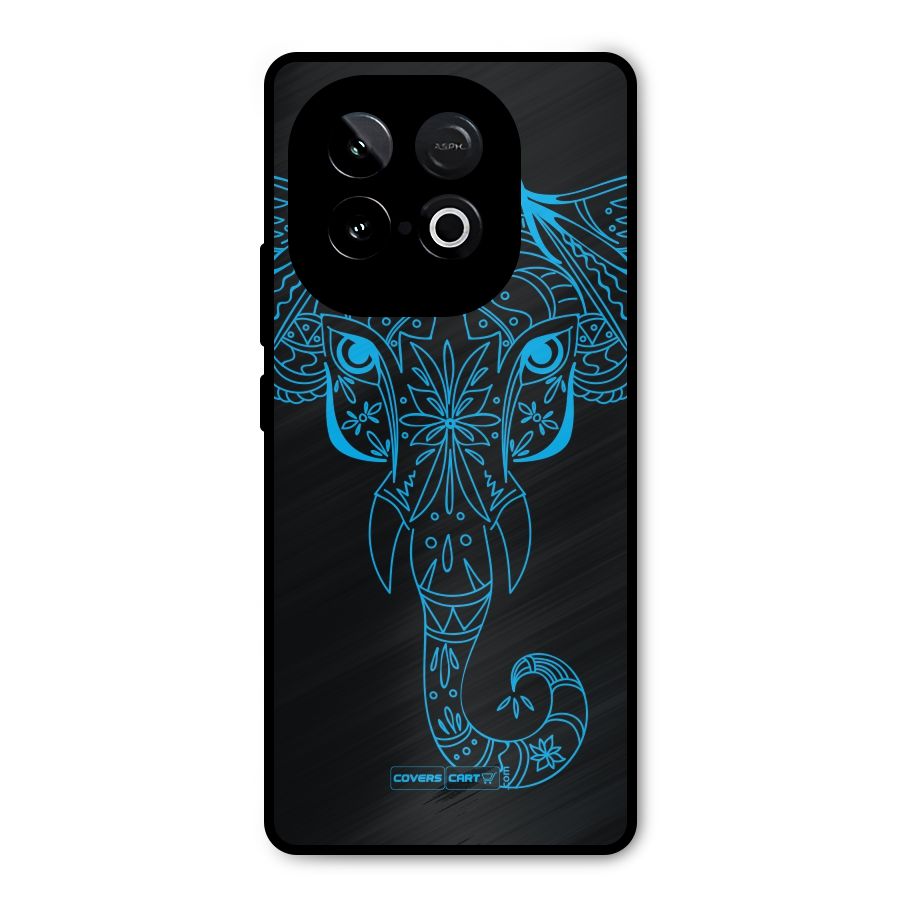 Blue Elephant Ethnic Metal Back Case for iQOO Neo 10
