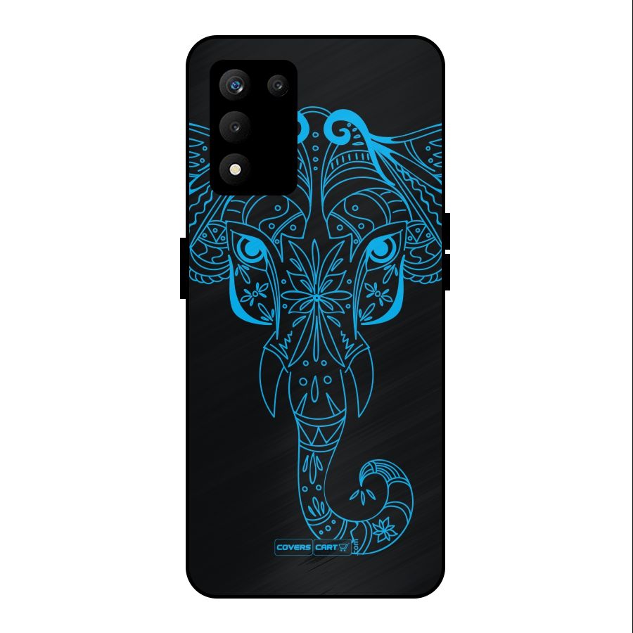 Blue Elephant Ethnic Metal Back Case for realme 9 5G SE