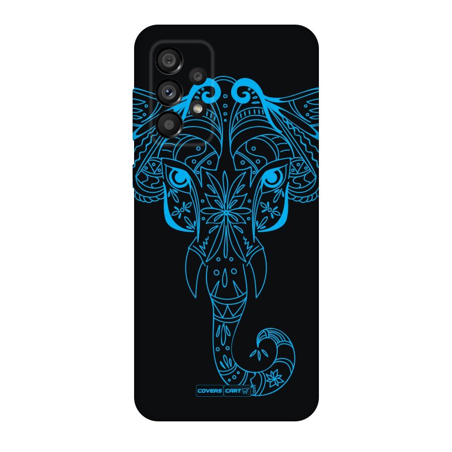 Blue Elephant Ethnic Original Polycarbonate Back Case for Galaxy A73 5G