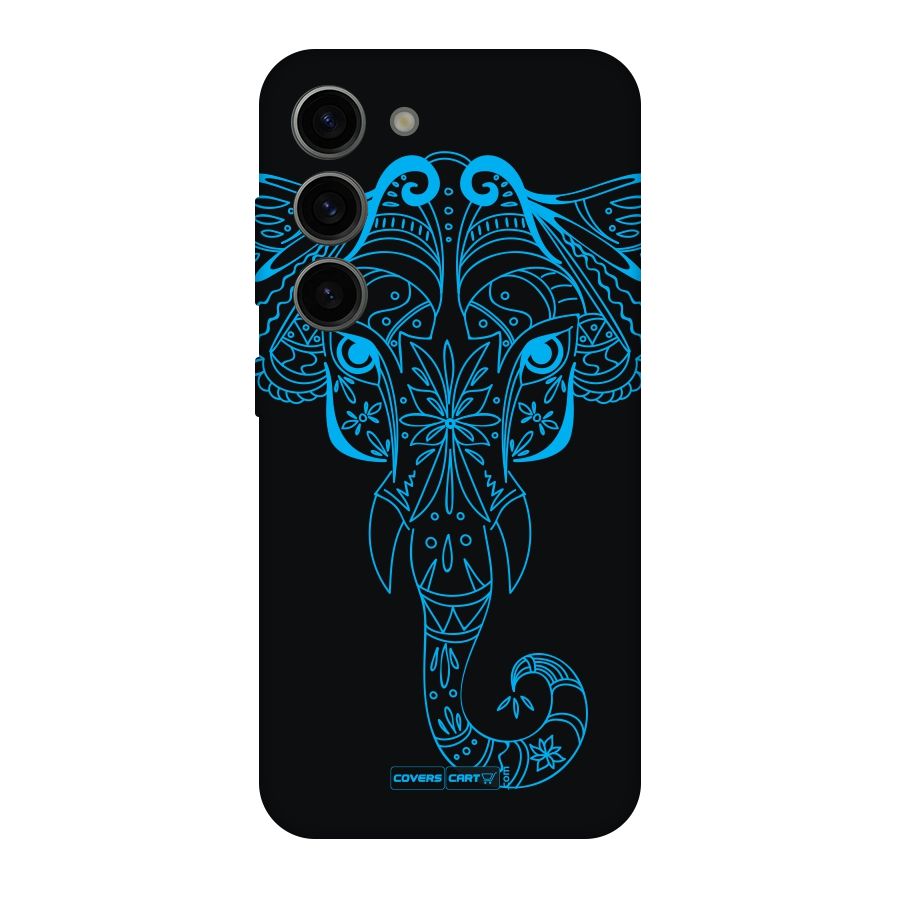 Blue Elephant Ethnic Original Polycarbonate Back Case for Galaxy S23