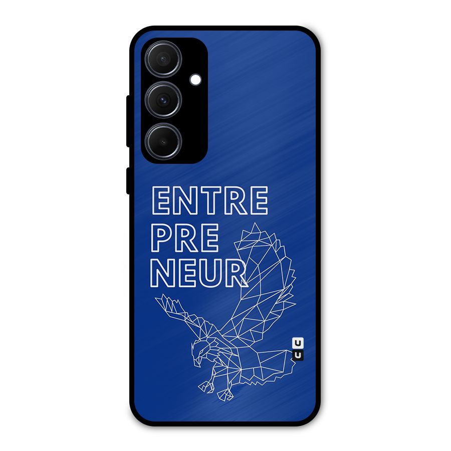 Blue Entrepreneur Metal Back Case for Galaxy A35