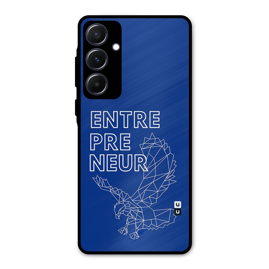 Blue Entrepreneur Metal Back Case for Galaxy A55