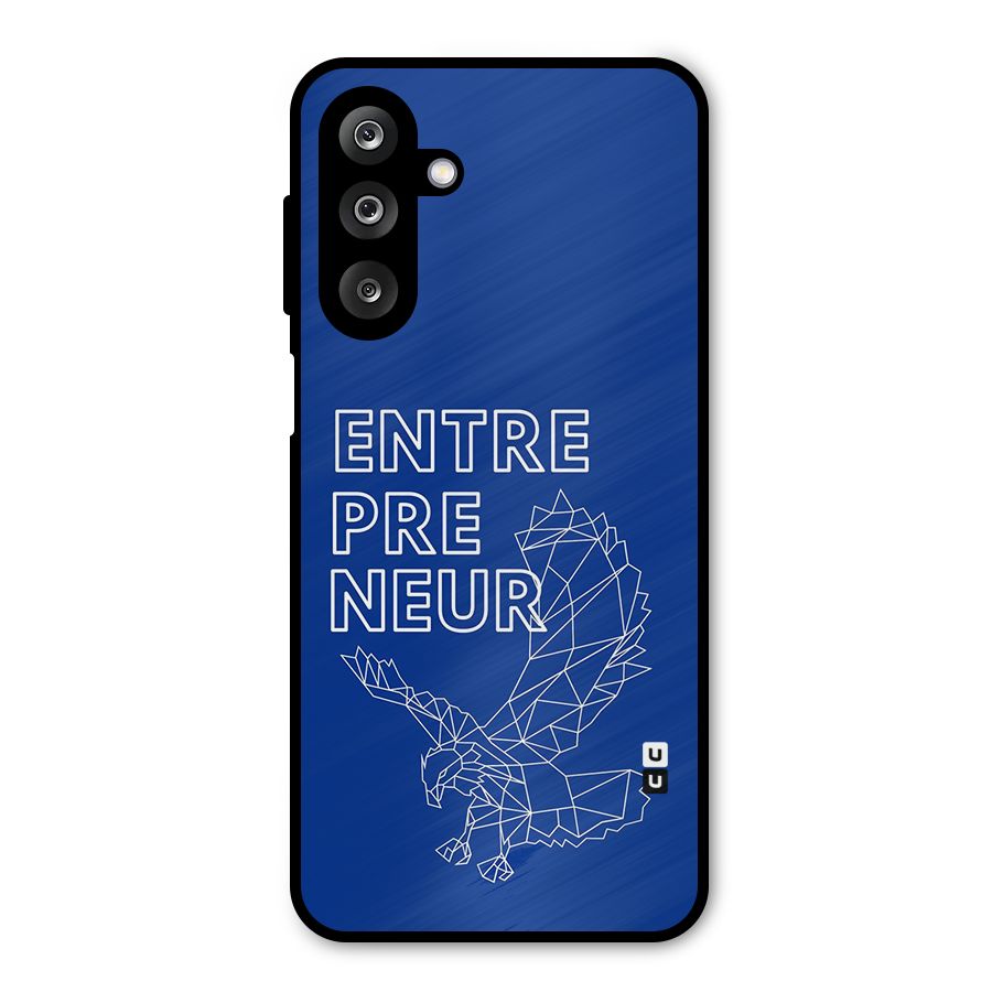 Blue Entrepreneur Metal Back Case for Galaxy M36