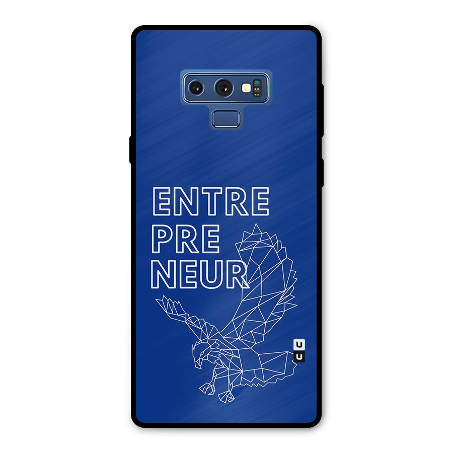 Blue Entrepreneur Metal Back Case for Galaxy Note 9