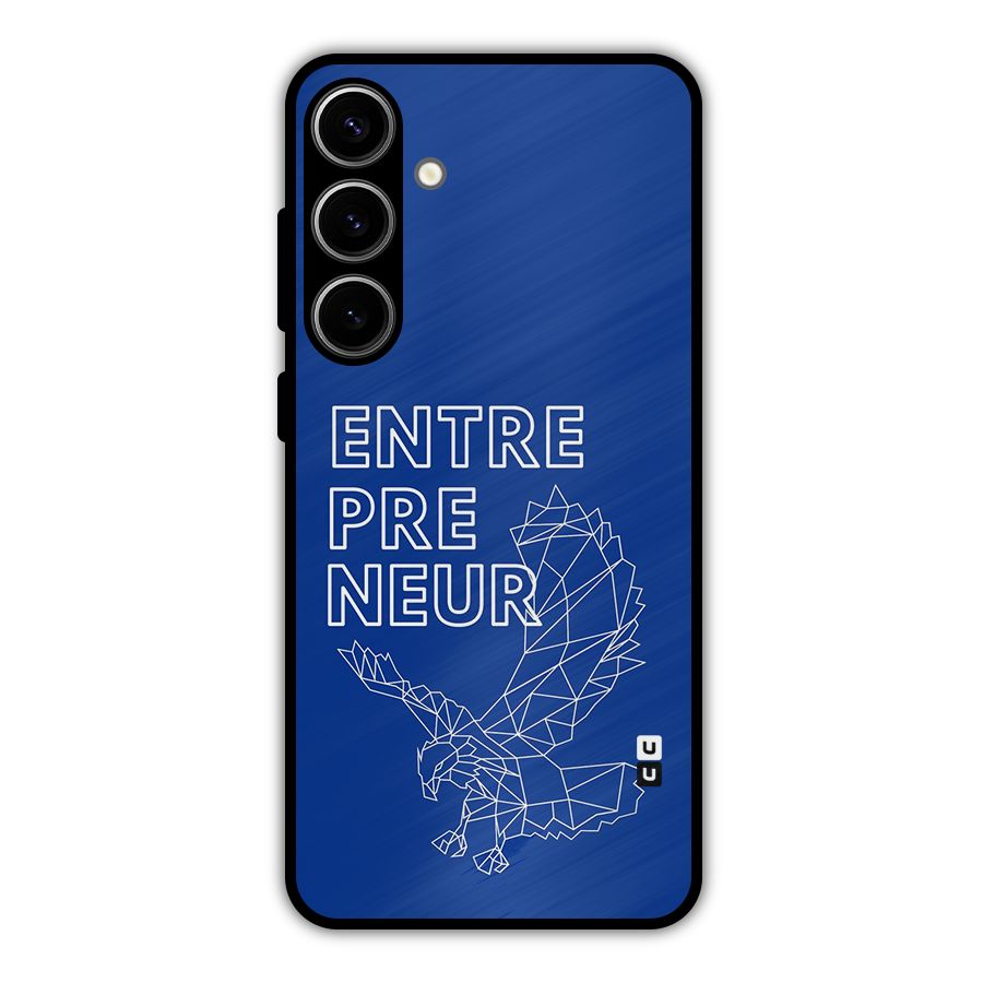 Blue Entrepreneur Metal Back Case for Galaxy S24 Plus