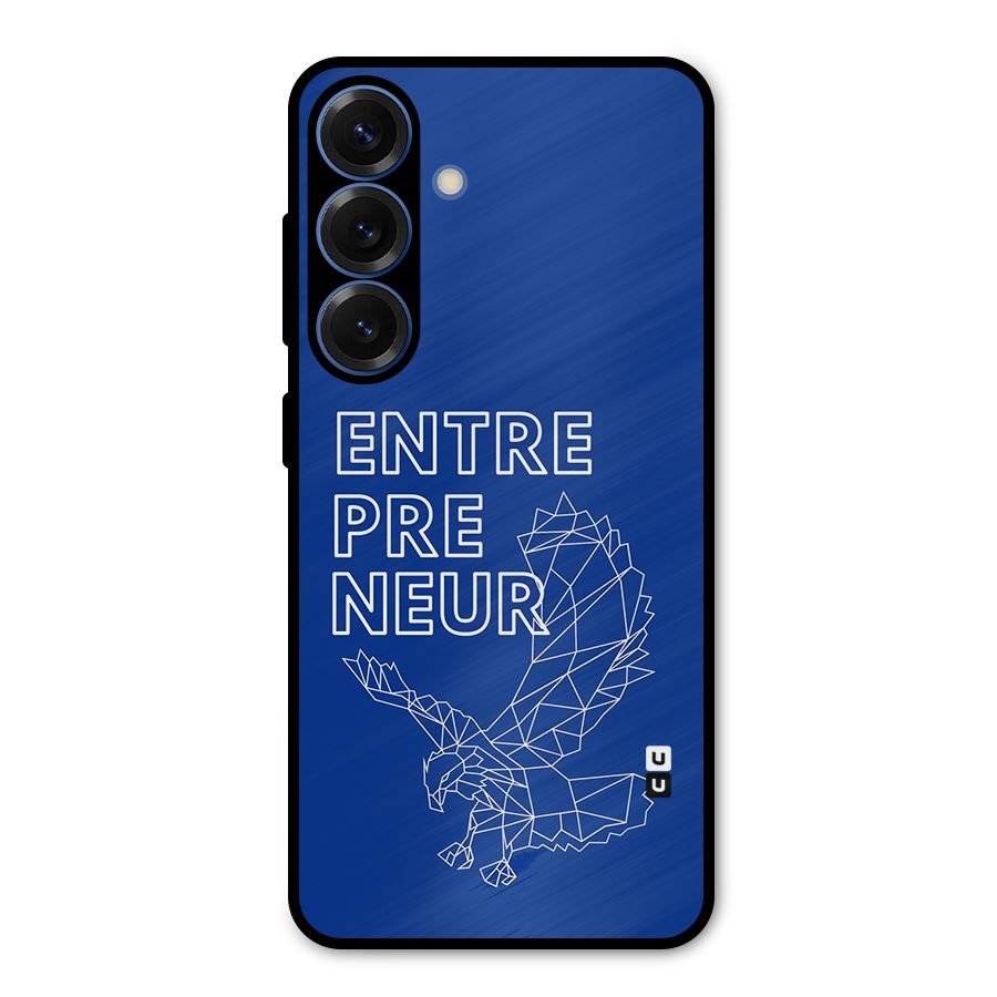 Blue Entrepreneur Metal Back Case for Galaxy S25
