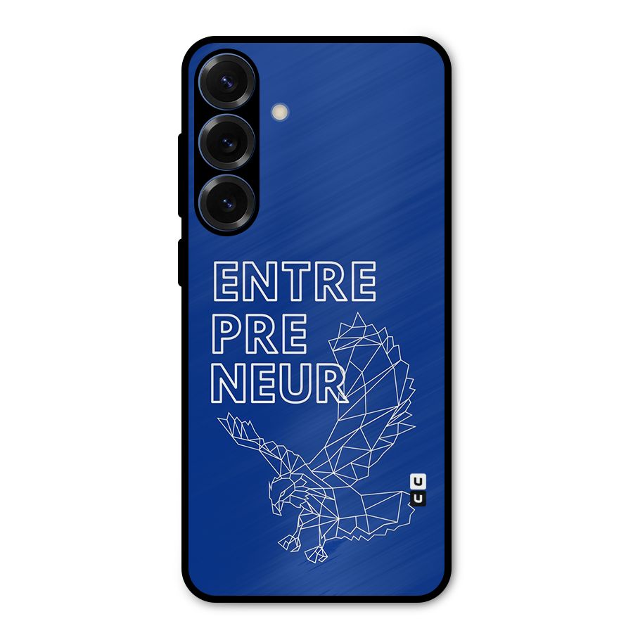 Blue Entrepreneur Metal Back Case for Galaxy S25 Plus