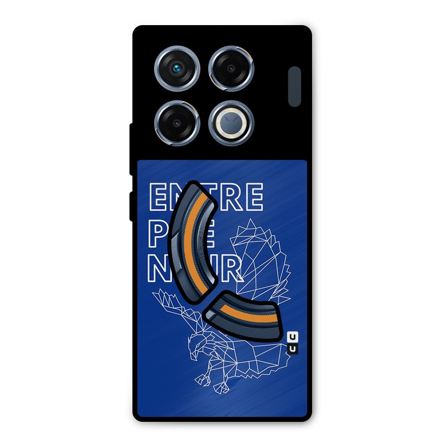 Blue Entrepreneur Metal Back Case for Infinix GT 20 Pro