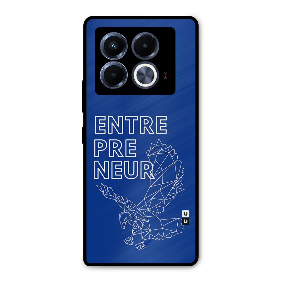 Blue Entrepreneur Metal Back Case for Infinix Note 40 5G
