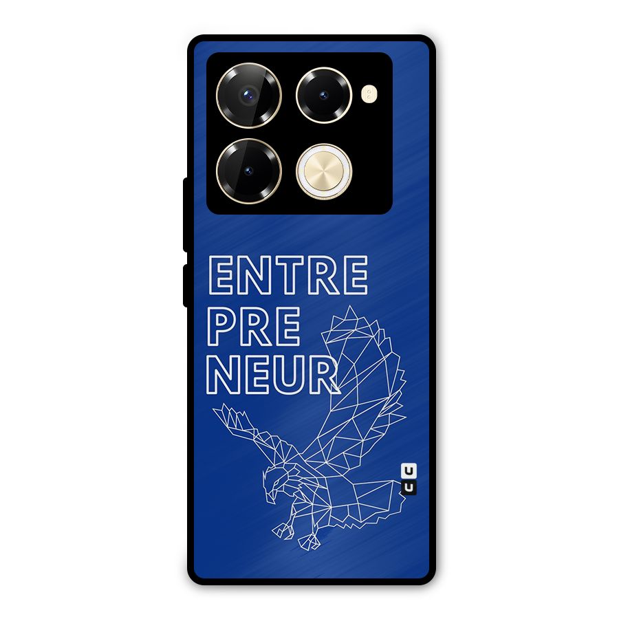 Blue Entrepreneur Metal Back Case for Infinix Note 40 Pro Plus