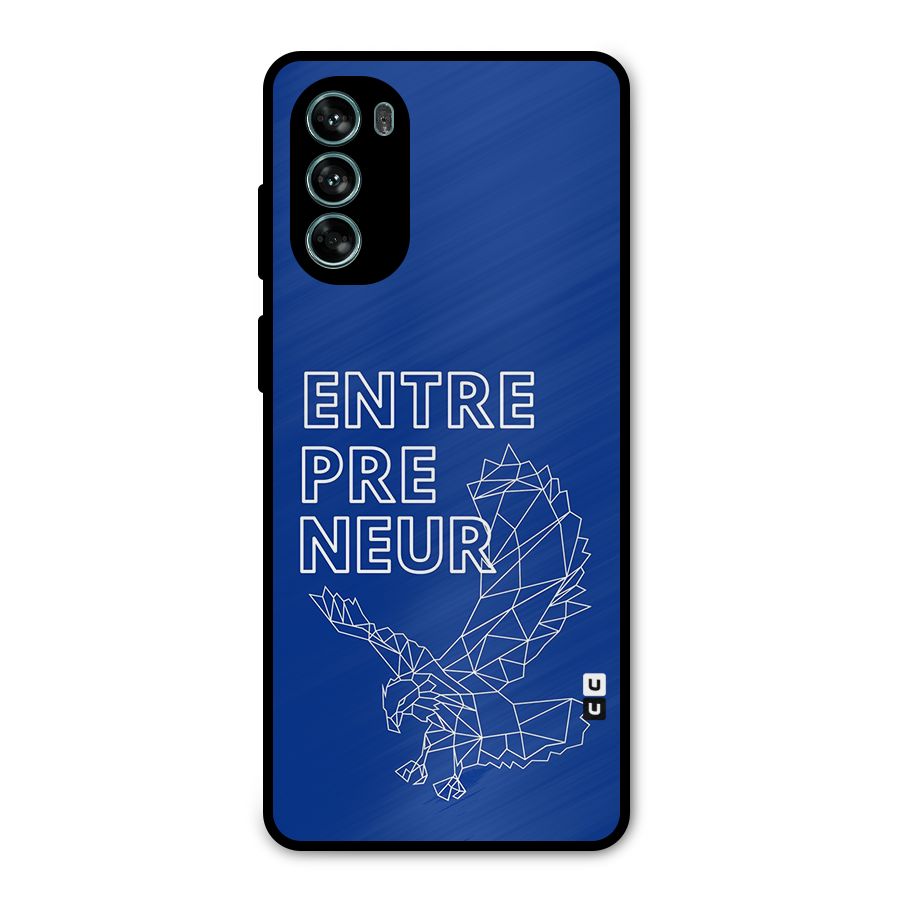 Blue Entrepreneur Metal Back Case for Moto G62