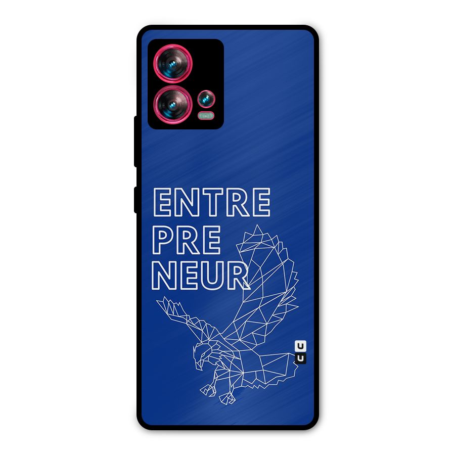 Blue Entrepreneur Metal Back Case for Motorola Edge 30 Fusion