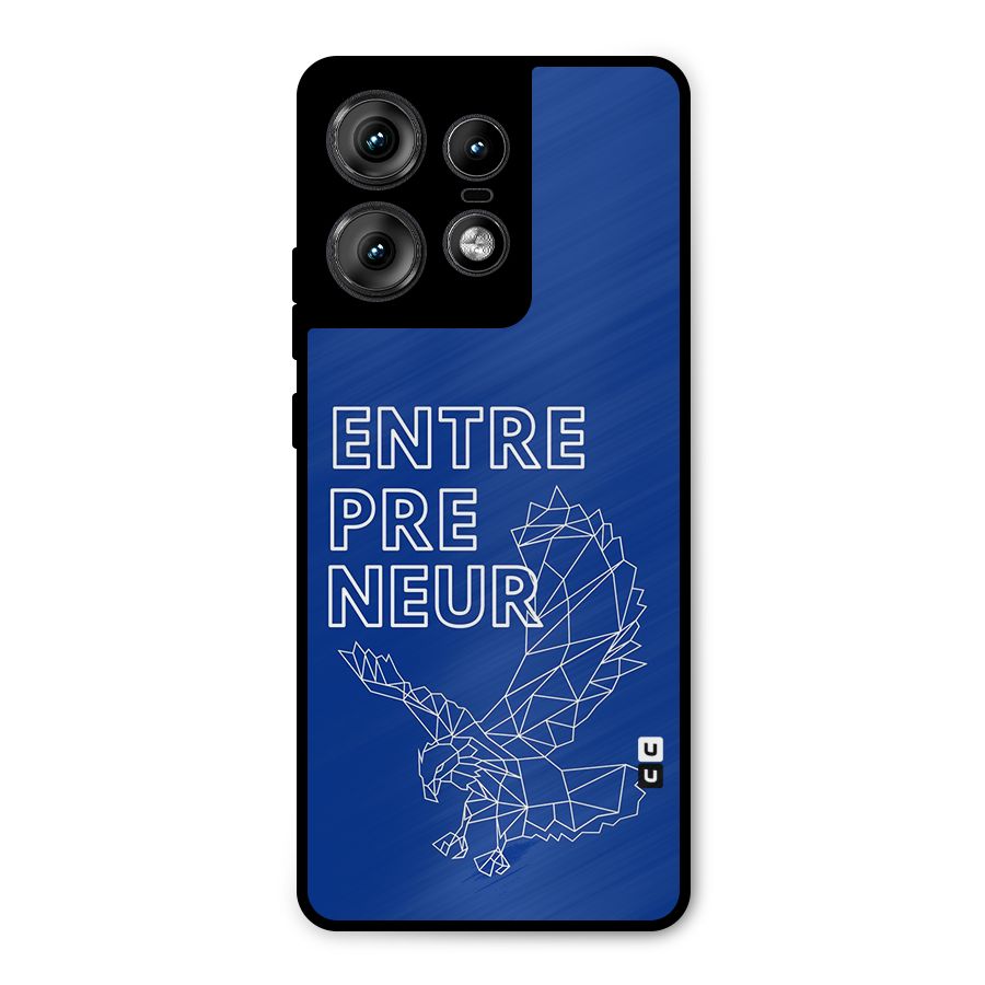 Blue Entrepreneur Metal Back Case for Motorola Edge 50 Pro