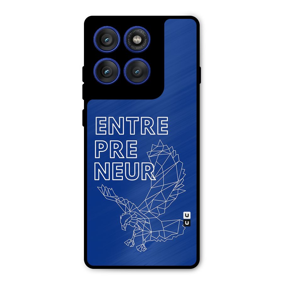 Blue Entrepreneur Metal Back Case for Motorola Edge 60 Pro