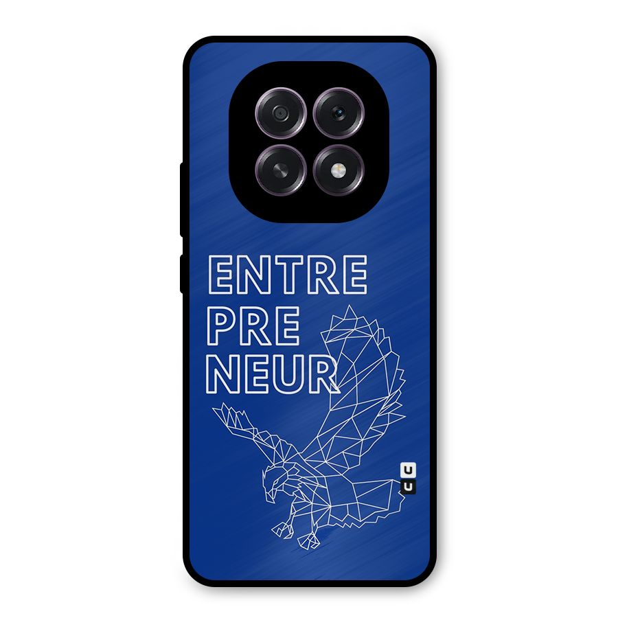 Blue Entrepreneur Metal Back Case for Oppo F29
