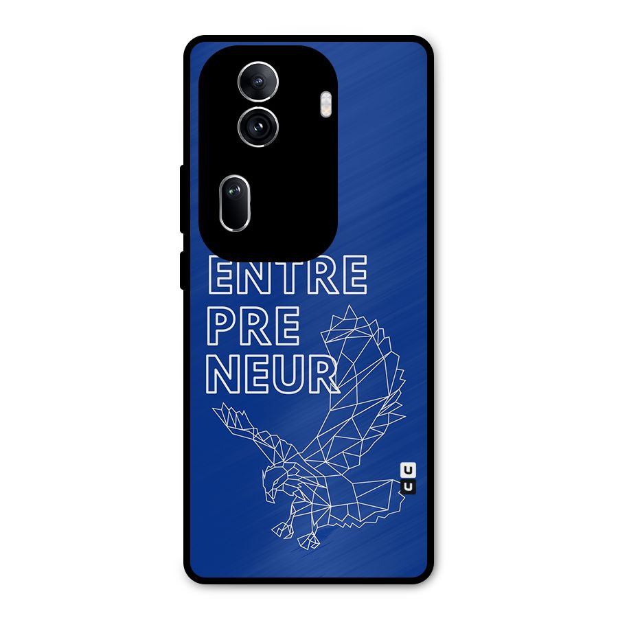 Blue Entrepreneur Metal Back Case for Oppo Reno11 Pro 5G
