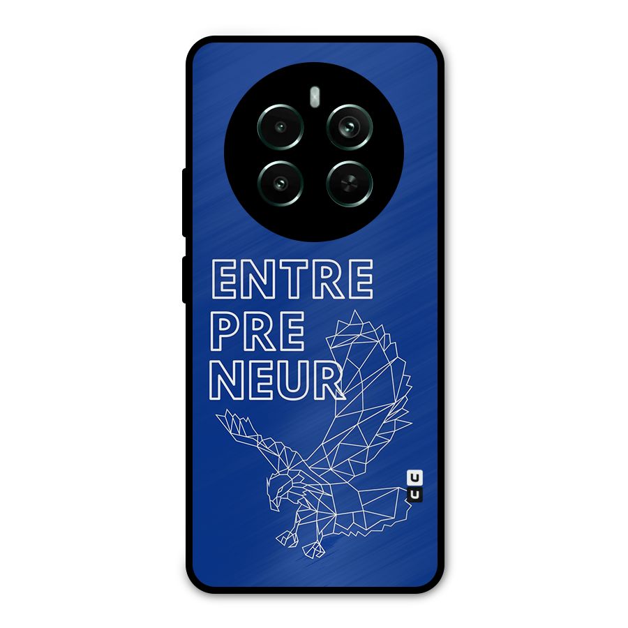Blue Entrepreneur Metal Back Case for Realme 12 Pro Plus