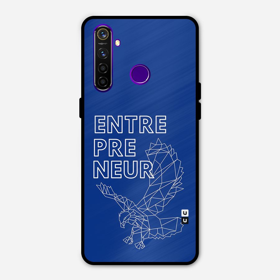 Blue Entrepreneur Metal Back Case for Realme 5 Pro
