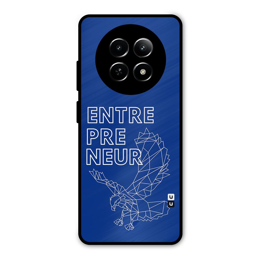 Blue Entrepreneur Metal Back Case for Realme Narzo N65