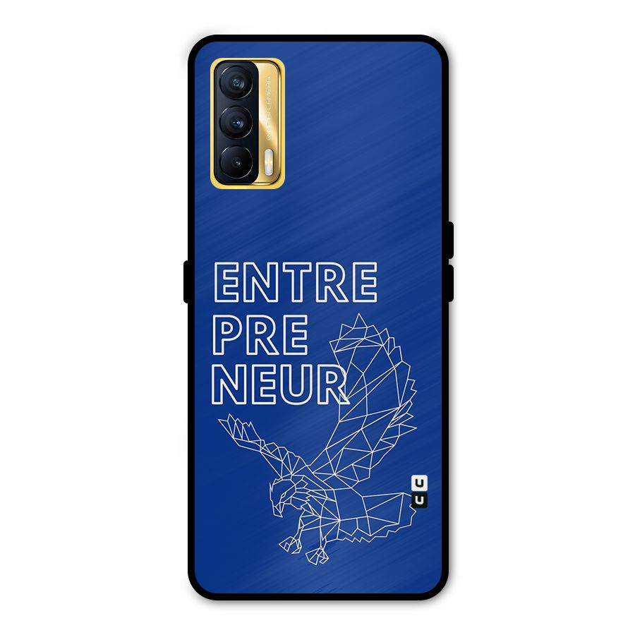 Blue Entrepreneur Metal Back Case for Realme X7