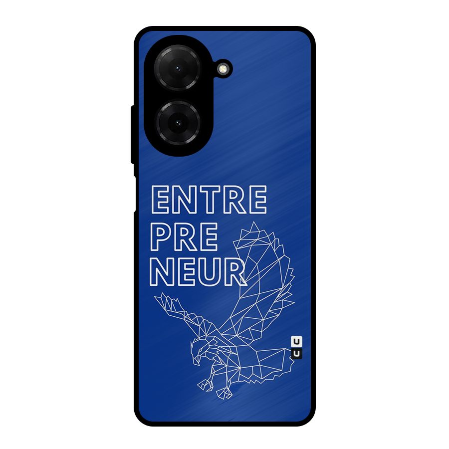 Blue Entrepreneur Metal Back Case for Redmi A5 4G
