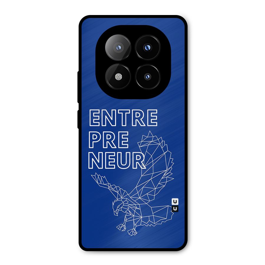 Blue Entrepreneur Metal Back Case for Redmi Note 14 Pro Plus 5G