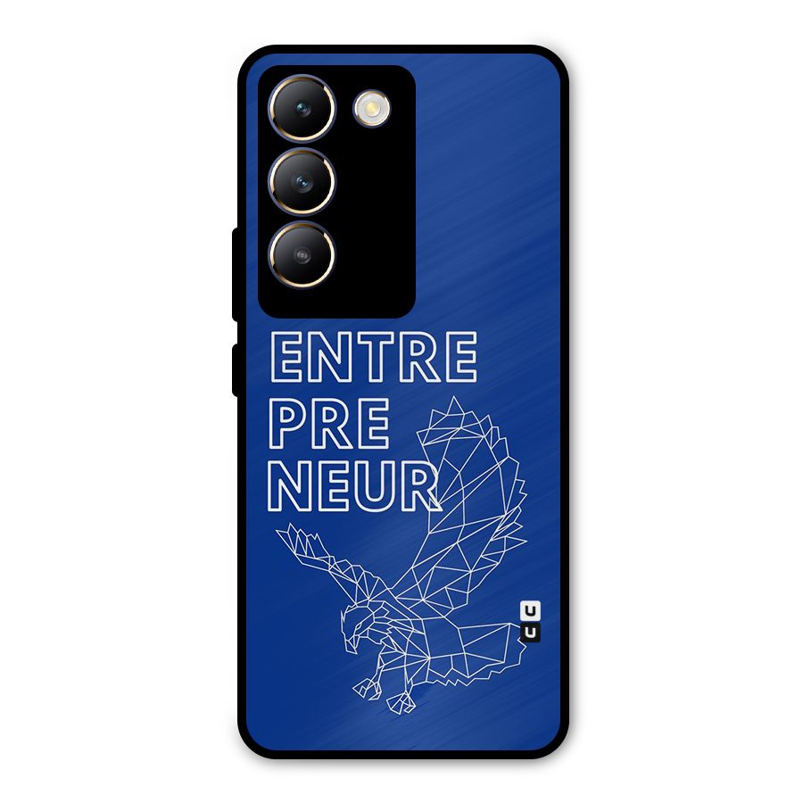 Blue Entrepreneur Metal Back Case for Vivo T3 5G