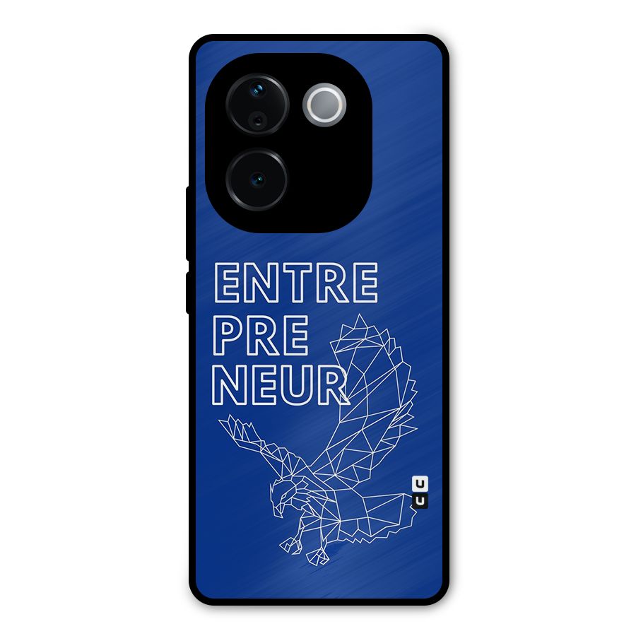 Blue Entrepreneur Metal Back Case for Vivo T3 Pro
