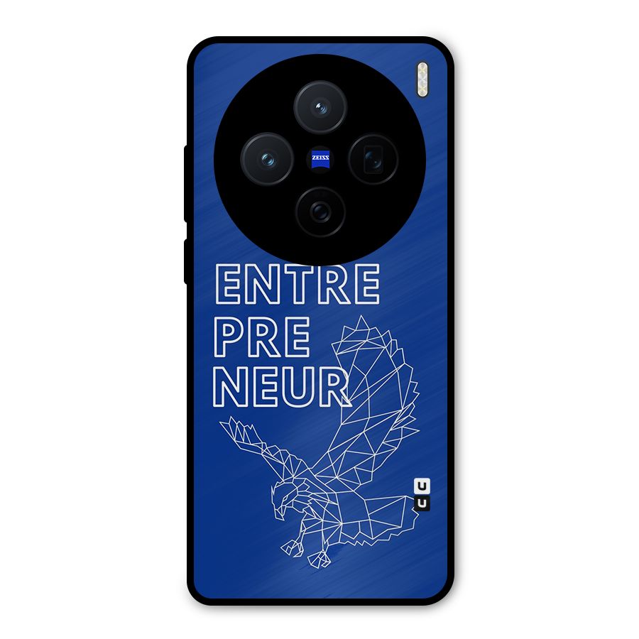 Blue Entrepreneur Metal Back Case for Vivo X200