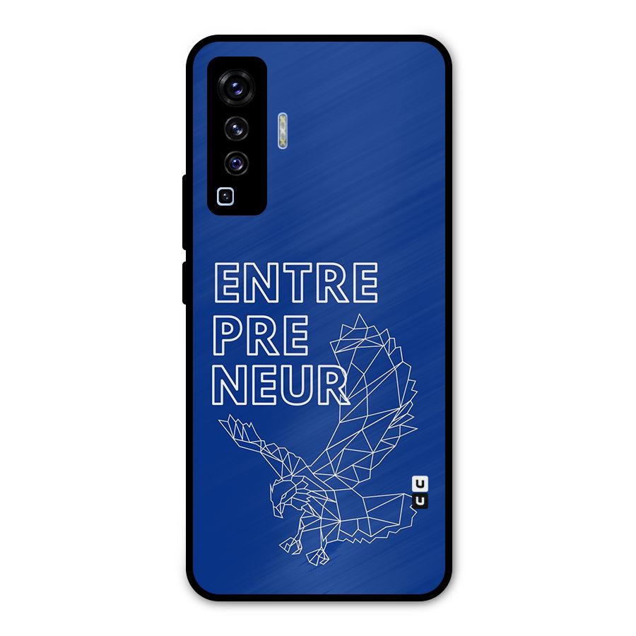 Blue Entrepreneur Metal Back Case for Vivo X50