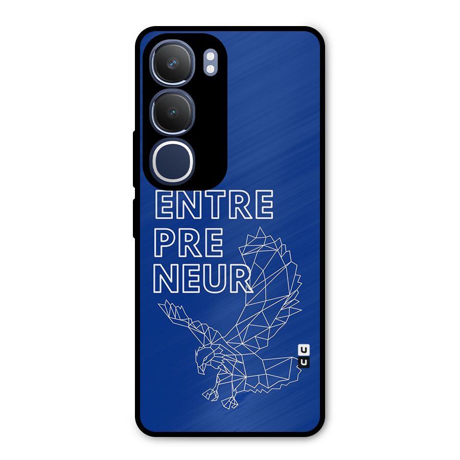 Blue Entrepreneur Metal Back Case for Vivo Y29