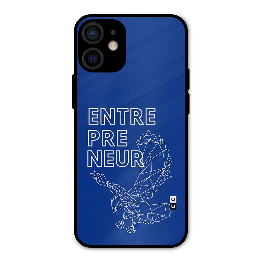 Blue Entrepreneur Metal Back Case for iPhone 12 Mini