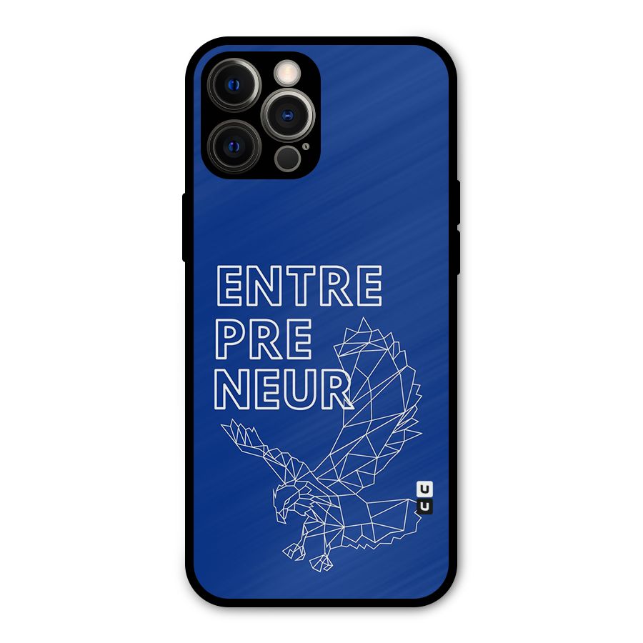 Blue Entrepreneur Metal Back Case for iPhone 12 Pro Max