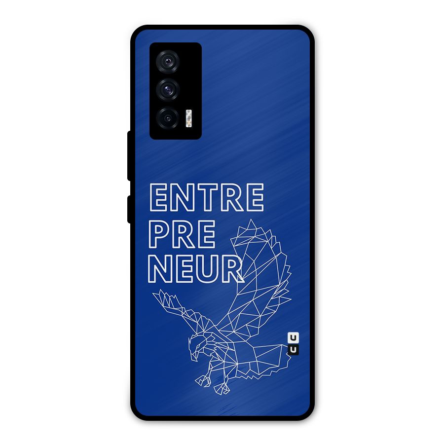 Blue Entrepreneur Metal Back Case for iQOO 7 5G