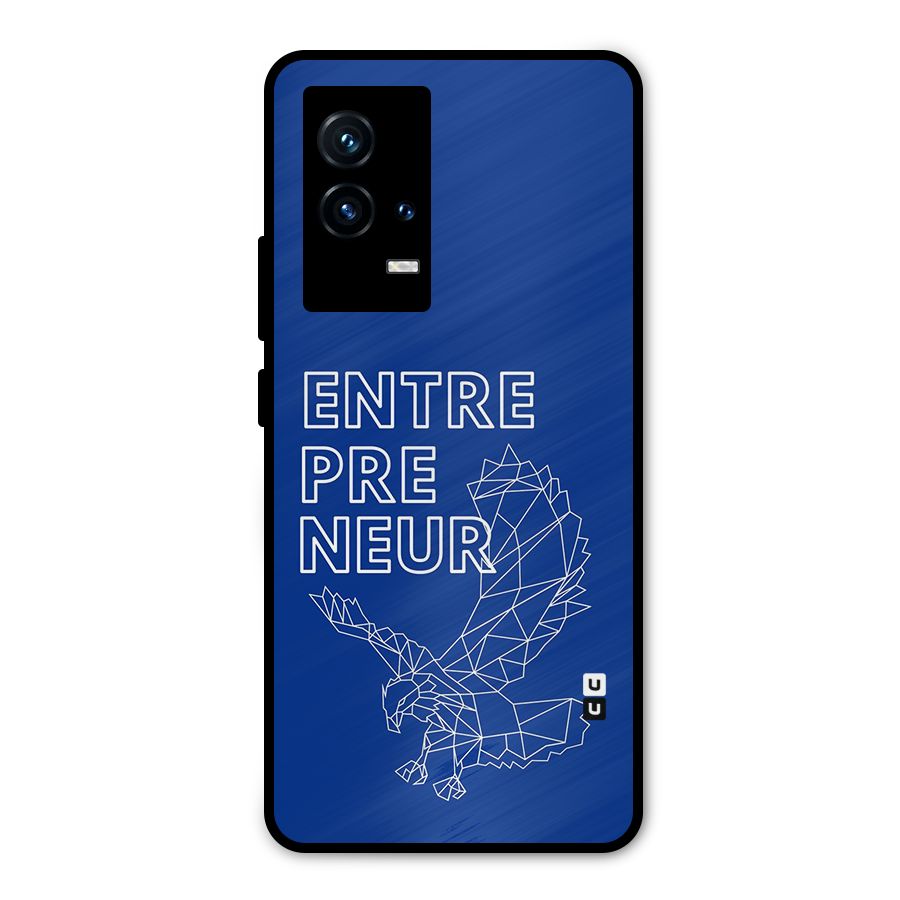 Blue Entrepreneur Metal Back Case for iQOO 9 5G