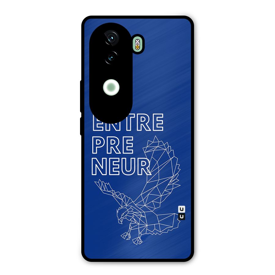 Blue Entrepreneur Metal Back Case for iQOO Z9s