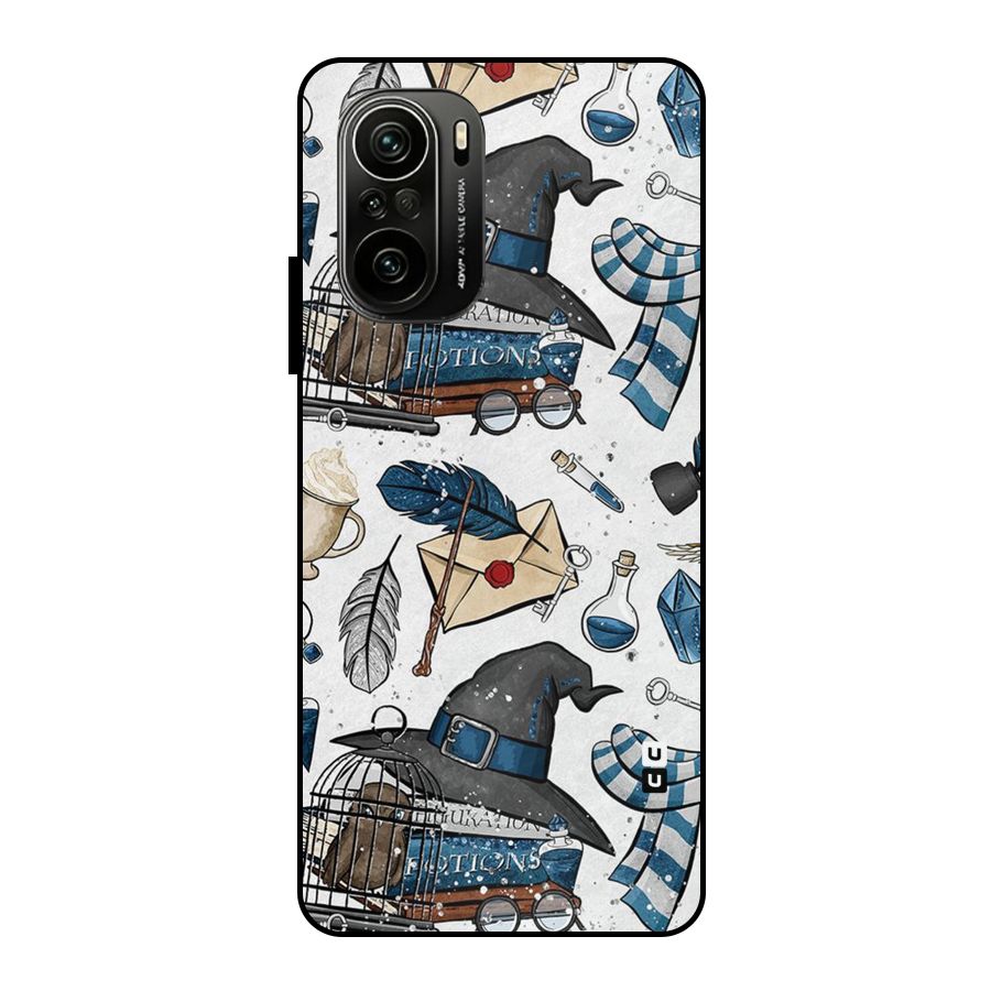 Blue Feather Hat Design Metal Back Case for Mi 11X Pro