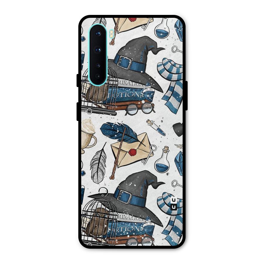 Blue Feather Hat Design Metal Back Case for OnePlus Nord