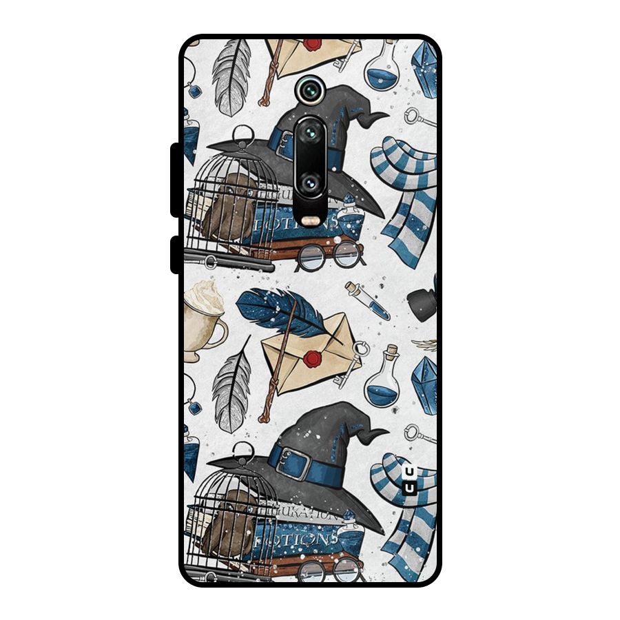 Blue Feather Hat Design Metal Back Case for Redmi K20