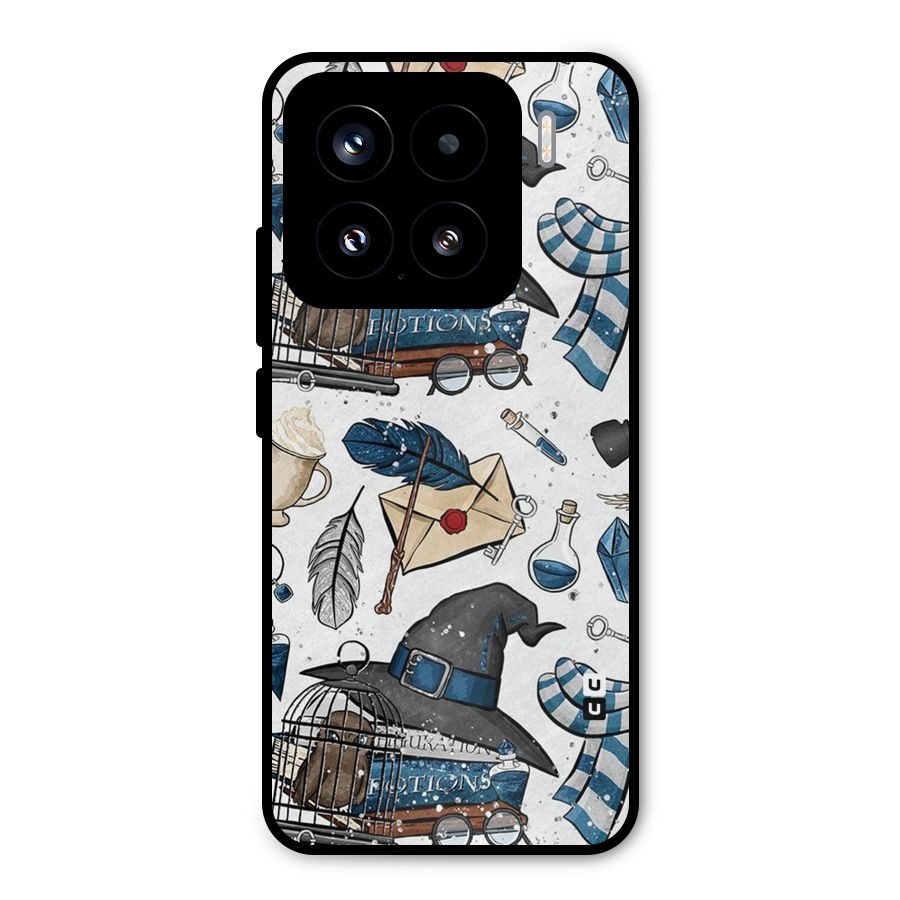 Blue Feather Hat Design Metal Back Case for Xiaomi 15