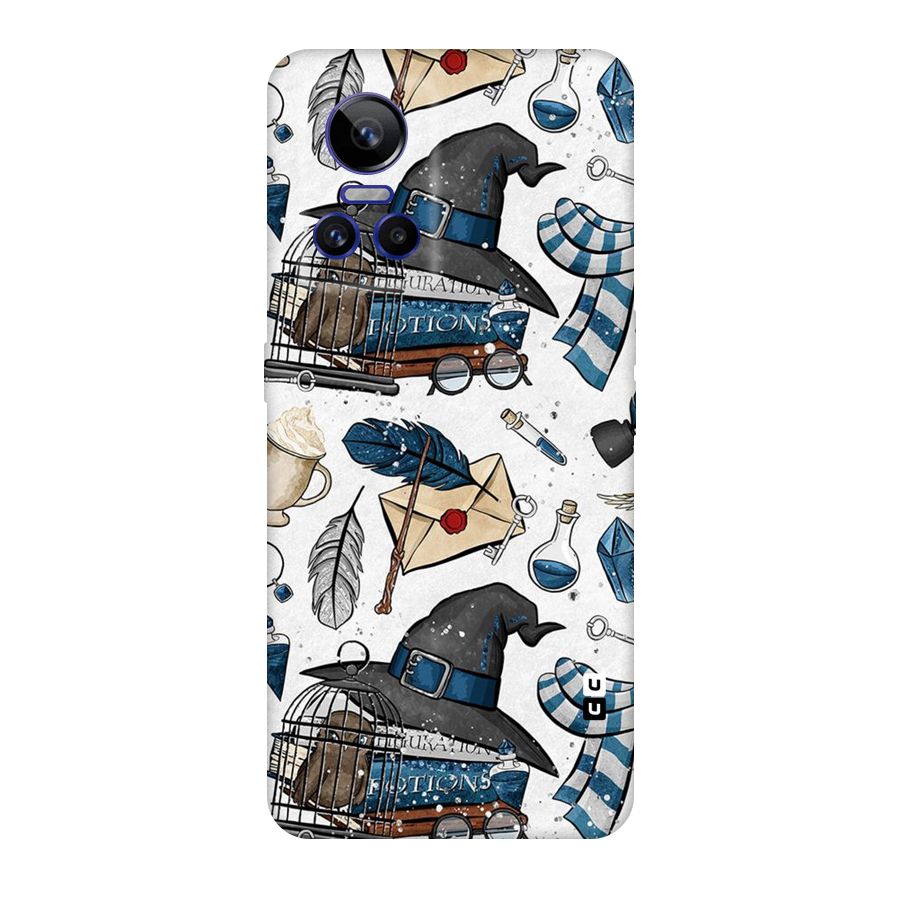 Blue Feather Hat Design Original Polycarbonate Back Case for Realme GT Neo 3